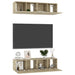 Dulapuri TV, 4 buc., stejar sonoma, 60x30x30 cm, lemn prelucrat - WALTI WALTI