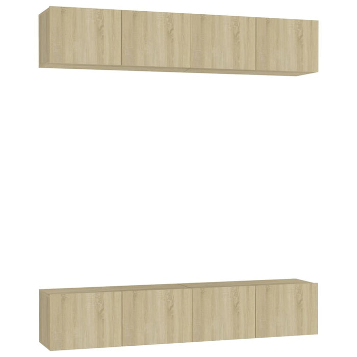 Dulapuri TV, 4 buc., stejar sonoma, 80x30x30 cm, lemn compozit - WALTI WALTI
