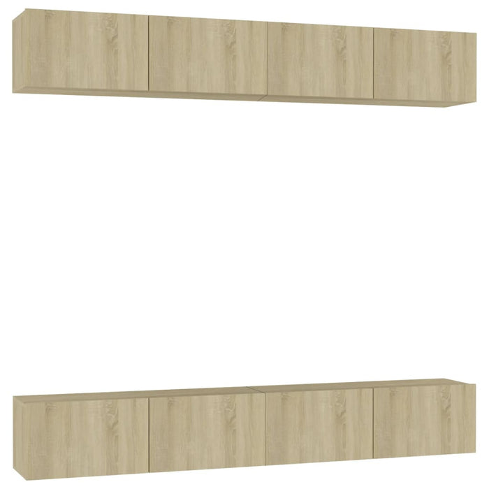 Dulapuri TV, 4 buc., stejar sonoma, 100x30x30 cm lemn prelucrat - WALTI WALTI