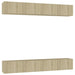 Dulapuri TV, 4 buc., stejar sonoma, 100x30x30 cm lemn prelucrat - WALTI WALTI