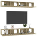 Dulapuri TV, 4 buc., stejar sonoma, 100x30x30 cm lemn prelucrat - WALTI WALTI