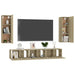 Set de dulapuri TV, 5 piese, stejar sonoma, lemn prelucrat - WALTI WALTI