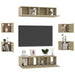Set de dulapuri TV, 8 piese, stejar sonoma, lemn prelucrat - WALTI WALTI