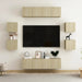 Set de dulapuri TV, 8 piese, stejar sonoma, lemn prelucrat - WALTI WALTI