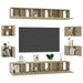 Set de dulapuri TV, 10 piese, stejar sonoma, lemn prelucrat - WALTI WALTI