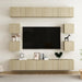 Set de dulapuri TV, 8 piese, stejar sonoma, lemn prelucrat - WALTI WALTI