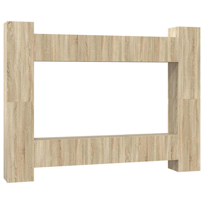 Set de dulapuri TV, 10 piese, stejar sonoma, lemn prelucrat - WALTI WALTI