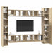 Set de dulapuri TV, 10 piese, stejar sonoma, lemn prelucrat - WALTI WALTI