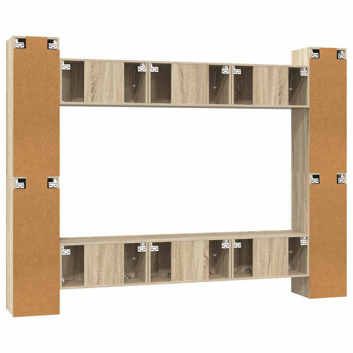 Set de dulapuri TV, 10 piese, stejar sonoma, lemn prelucrat - WALTI WALTI