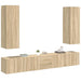 Set de dulapuri TV, 5 piese, stejar sonoma, lemn prelucrat - WALTI WALTI