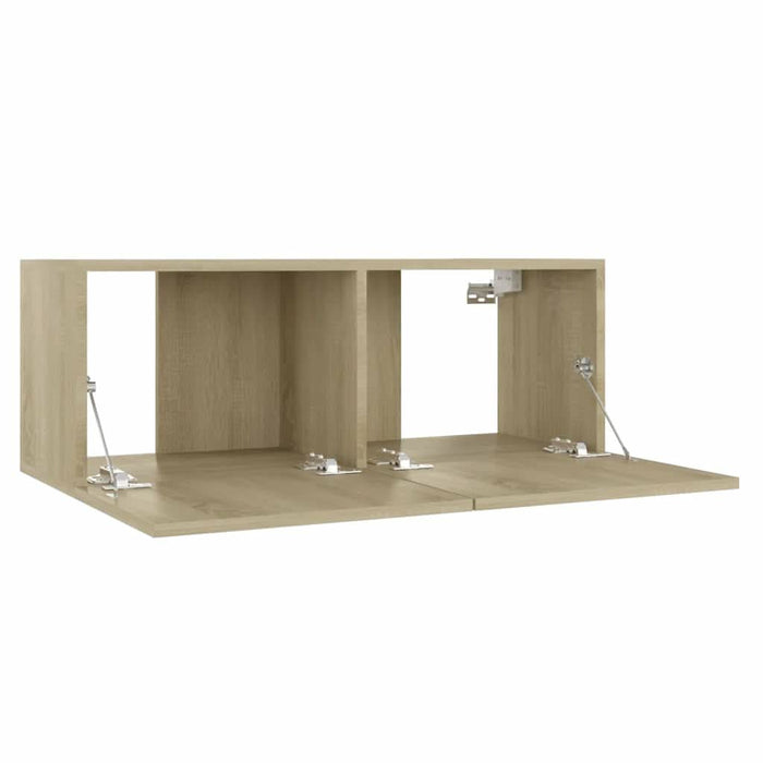 Set de dulapuri TV, 3 piese, stejar sonoma, lemn prelucrat WALTI