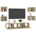 Set de dulapuri TV, 6 piese, stejar sonoma, lemn prelucrat - WALTI WALTI
