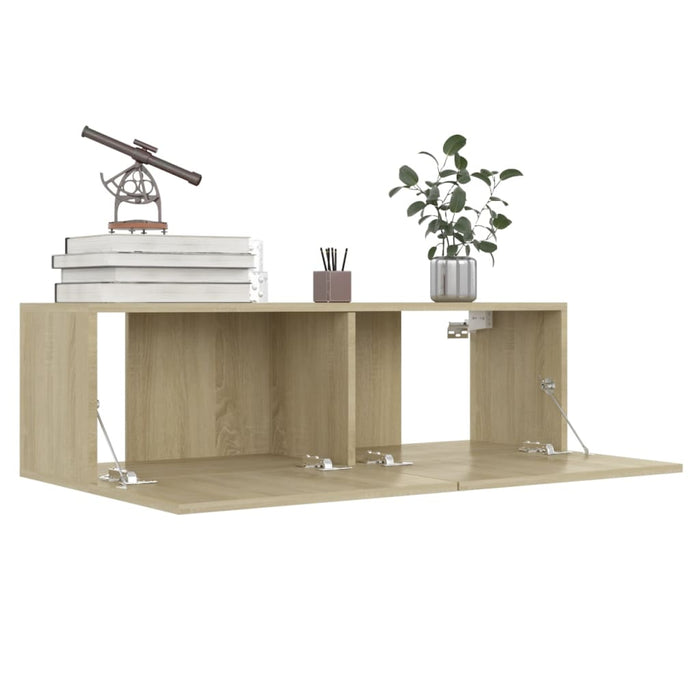 Set de dulapuri TV, 6 piese, stejar sonoma, lemn prelucrat WALTI