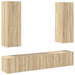 Set de dulapuri TV, 4 piese, stejar sonoma, lemn prelucrat - WALTI WALTI