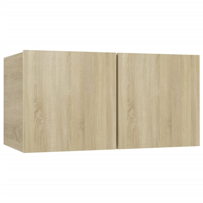 Set de dulapuri TV, 4 piese, stejar sonoma, lemn prelucrat WALTI
