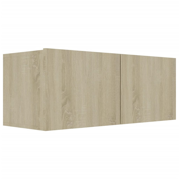 Set de dulapuri TV, 4 piese, stejar sonoma, lemn prelucrat WALTI