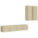 Set de dulapuri TV, 4 piese, stejar sonoma, lemn prelucrat - WALTI WALTI