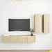 Set de dulapuri TV, 4 piese, stejar sonoma, lemn prelucrat - WALTI WALTI