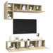 Set de dulapuri TV, 5 piese, stejar sonoma, lemn prelucrat - WALTI WALTI