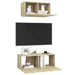 Set de dulapuri TV, 2 piese, stejar sonoma, lemn prelucrat - WALTI WALTI