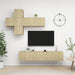 Set dulapuri TV, 7 piese, stejar sonoma, lemn prelucrat - WALTI WALTI