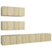 Set dulapuri TV, 4 piese, stejar sonoma, lemn prelucrat - WALTI WALTI