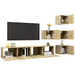 Set dulapuri TV, 6 piese, stejar sonoma, lemn prelucrat - WALTI WALTI
