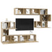 Set dulap TV, 8 piese, stejar sonoma, lemn prelucrat - WALTI WALTI