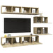 Set de dulapuri TV, 6 piese, stejar sonoma, lemn prelucrat - WALTI WALTI