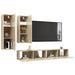 Set de dulapuri TV, 4 piese, stejar sonoma, lemn prelucrat - WALTI WALTI
