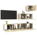Set dulapuri TV, 4 piese, stejar sonoma, lemn prelucrat - WALTI WALTI