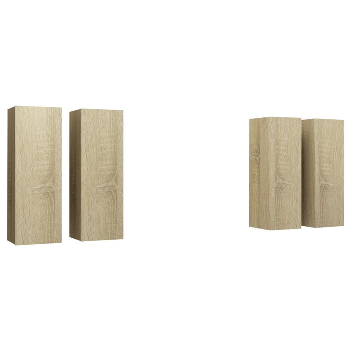 Dulapuri TV 4 buc. stejar Sonoma 30,5x30x90 cm, lemn prelucrat - WALTI WALTI