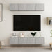 Dulapuri TV, 4 buc., gri beton, 80x30x30 cm, lemn prelucrat - WALTI WALTI