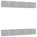 Dulapuri TV, 4 buc, gri beton, 100x30x30 cm, lemn prelucrat - WALTI WALTI