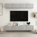 Dulapuri TV, 4 buc, gri beton, 100x30x30 cm, lemn prelucrat - WALTI WALTI