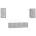 Set dulapuri TV, 4 piese, gri beton, lemn prelucrat - WALTI WALTI
