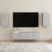 Set dulapuri TV, 4 piese, gri beton, lemn prelucrat - WALTI WALTI