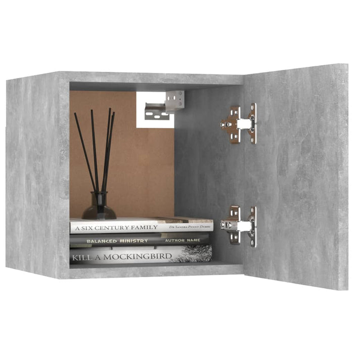 Set dulapuri TV, 8 piese, gri beton, lemn prelucrat - WALTI WALTI