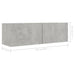 Set dulapuri TV, 8 piese, gri beton, lemn prelucrat - WALTI WALTI