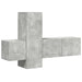 Set de dulapuri TV, 3 buc., gri beton, lemn prelucrat - WALTI WALTI