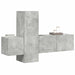 Set de dulapuri TV, 3 buc., gri beton, lemn prelucrat - WALTI WALTI