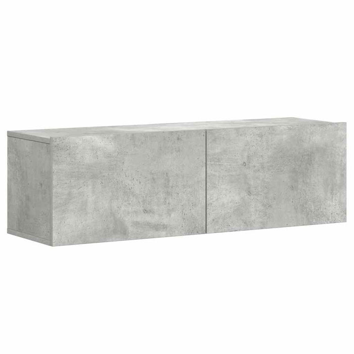 Set de dulapuri TV, 3 piese, gri beton, lemn prelucrat WALTI