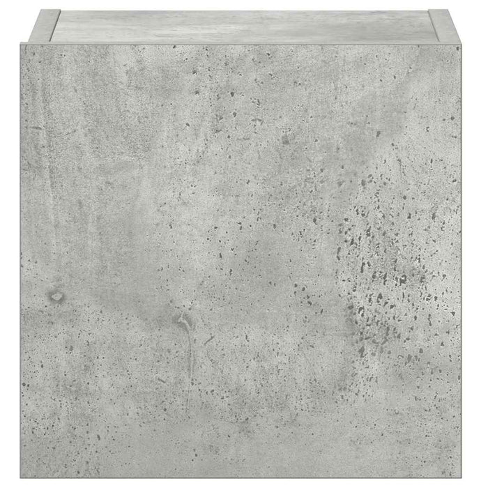 Set de dulapuri TV, 3 piese, gri beton, lemn prelucrat WALTI