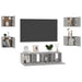 Set de dulapuri TV, 6 piese, gri beton, lemn prelucrat - WALTI WALTI