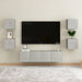 Set de dulapuri TV, 6 piese, gri beton, lemn prelucrat - WALTI WALTI