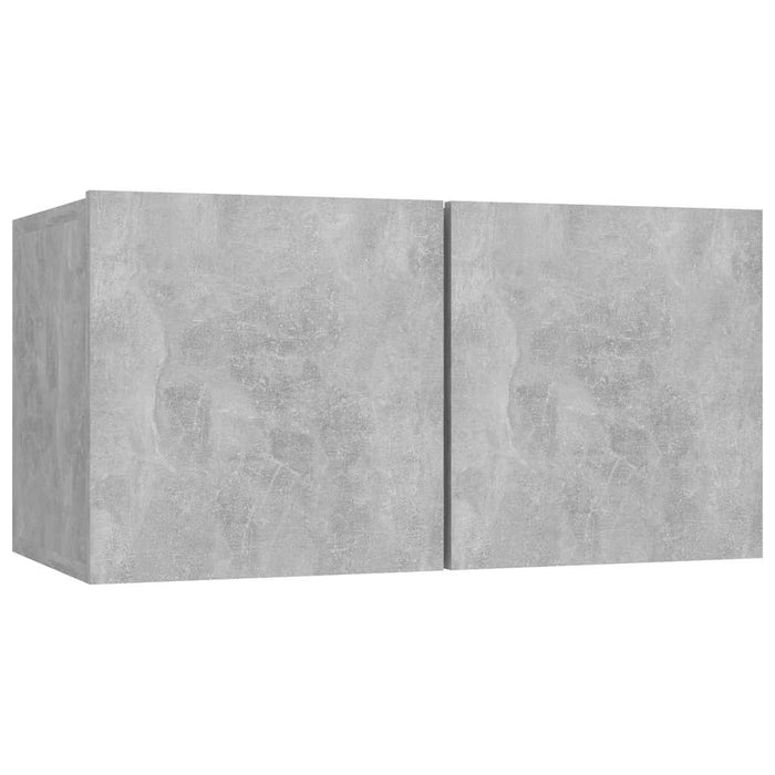 Set de dulapuri TV, 7 piese, gri beton, lemn prelucrat - WALTI WALTI
