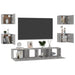 Set de dulapuri TV, 6 piese, gri beton, lemn prelucrat - WALTI WALTI