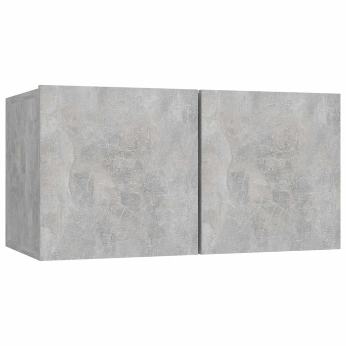 Set de dulapuri TV, 8 piese, gri beton, lemn prelucrat - WALTI WALTI