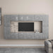 Set de dulapuri TV, 8 piese, gri beton, lemn prelucrat - WALTI WALTI