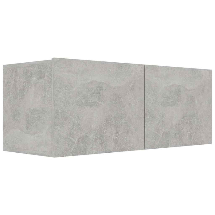 Set de dulapuri TV, 7 piese, gri beton, lemn prelucrat - WALTI WALTI